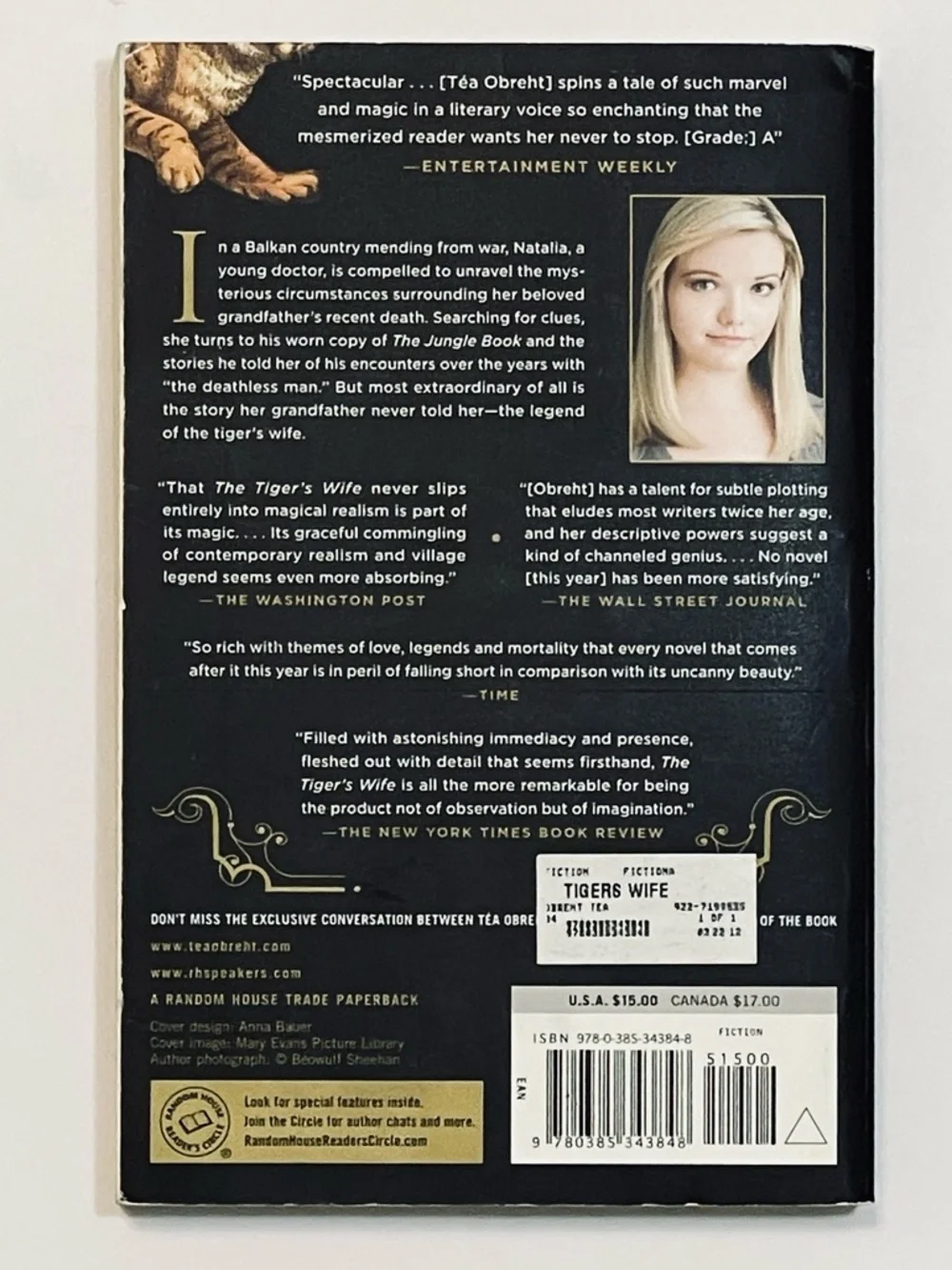 The Tiger's Wife by Téa Obreht - Paperback Novel Book